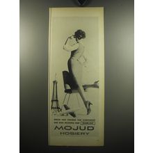 1957 Mojud Seamless Hosiery Ad - When she toured the continent