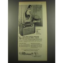 1955 Elite Telefunken Portable Radio Ad - They can take it around the world