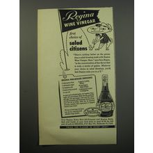 1955 Regina Wine Vinegar Ad - Regina Wine Vinegar first choice of salad citizens