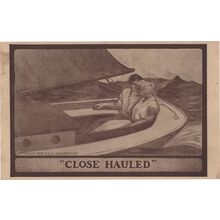 Close Hauled American Sailing Boat Ship Romance Old Postcard