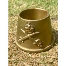 WW2 British Army PTI fuse cap brass ashtray Physical Training Instructor cross