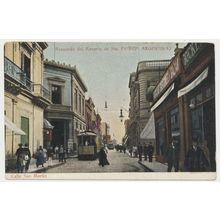 Argentina Calle San Martín in Rosario, Santa Fe early 20th C. RPPC