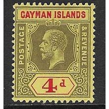 CAYMAN ISLANDS 1913 GV 4d MINT SG46
