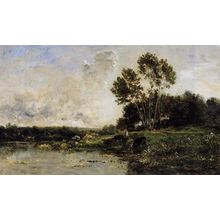 the-banks-of-the-oise-1877 Poster Canvas Movie Film Print A0 A1 A2 A3 A4 A5 A6 A