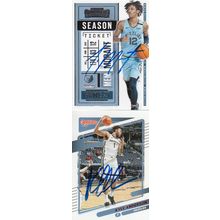 JA MORANT & KYLE ANDERSON AUTOGRAPHED 2021 MEMPHIS GRIZZLIES ALL-STAR PLAYERS