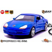 RARE KEYCHAIN BLUE PORSCHE 911 996 TURBO S/CARRERA 4S/GT2