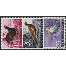 1960 3 different values - #2 cancelled - BIRD