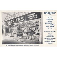 Brookes Halifax Builders at 1913 London Congress Exhibition Old Antique Postcard