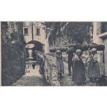 Antique French Church Funeral Burial Service in Gourdault 1910 Postcard