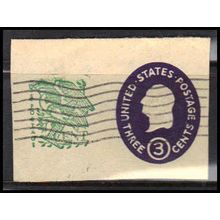 Used U540 3c +1c George Washington Very Fine Cut Square Z2906