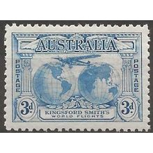 Australia 1932 SG122 3d Blue Mounted Mint .