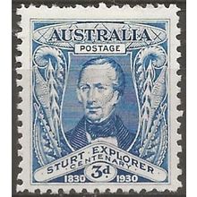 Australia 1930 SG118 3d Blue Mounted Mint .