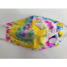 Protective Face Mask[ Blotch Tiedye - Flying Butterflies ]