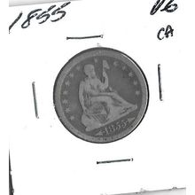 1855 US Seated Liberty Quarter VG