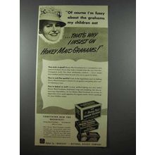 1941 Nabisco Honey Maid Graham Crackers Ad - Fussy