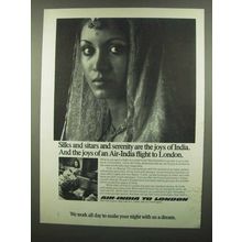 1974 Air India Ad - Silks and Sitars and Serenity