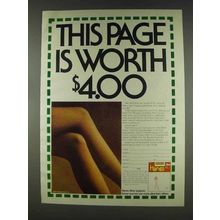 1978 Hanes Alive Support Pantyhose Ad - This Page Worth