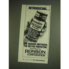 1984 Ronson Multi-Lube Spray Ad - Introducing the quicker unsticker