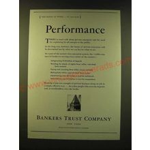 1947 Bankers Trust Company Ad - Performance