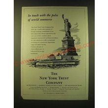 1947 The New York Trust Company Ad - In touch with the pulse of world commerce