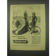 1949 Sunbeam Bicycles Ad - You're in the best of company with a Sunbeam