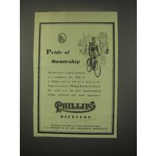 1949 Phillips Bicycles Ad - Pride of ownership