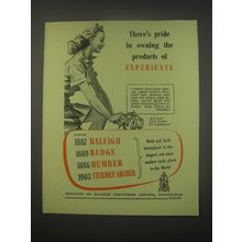1949 Raleigh Bicycles Ad - There's pride in owning the products of experience