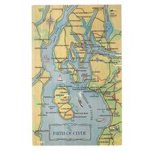 THE FIRTH OF CLYDE MAP, vintage used postcard by Valentine 1968 postmark