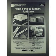 1986 Kmart Ad - Kar Rite 963 Hardshell Car Top, Whistler WH-2 Radar