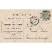 George Alexander at St James Theatre London Advertising Postcard