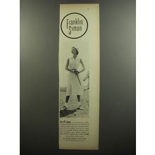 1952 Franklin Simon Esther Reifer Golf Dress Ad - Tee-off pique