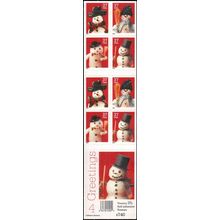 Christmas Snowmen Pane of Twenty 37 Cent Postage Stamps Scott 3687b
