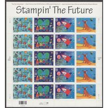 Stampin' The Future Sheet of Twenty 33 Cent Postage Stamps Scott 3414-17