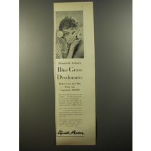 1954 Elizabeth Arden Blue Grass Deodorants Advertisement