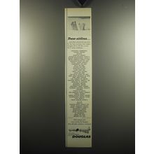 1957 Douglas Airplanes Advertisement
