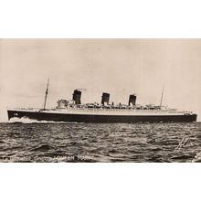 Le Paquetbot Queen Mary White Line Ship Old French Real Photo Postcard