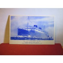 M.V. 'ULSTER QUEEN' unused vintage postcard Liverpool to Belfast Express serv =