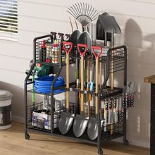 Keomaisyto Garden Tool Organizer for Garage, Large Yard Tool Organizer and Stora