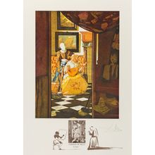 Salvador Dali (1904-1989). Vermeer La lettre, 1974. Poster Canvas Movie Film Pri