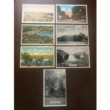 7 postcards lot USA MA Massachusetts Turners Falls Sullivan family WW2 unposted