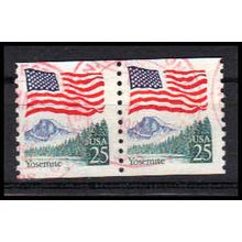 Used 2280a 25c U.S. Flag Fine CNP Left 15 PA1087
