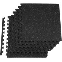6 PCS 1/2 inch Thick Gym Floor Mats, 24" x 24" EVA Foam & Rubber Top Interlo...