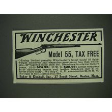 1933 Baker & Kimball Winchester Model 55 Rifle Ad