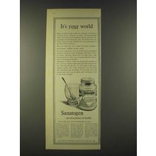 1959 Sanatogen Nerve Tonic Ad - It's your world