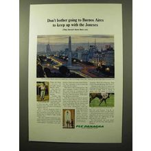 1964 Panagra Airlines Ad - Going to Buenos Aires