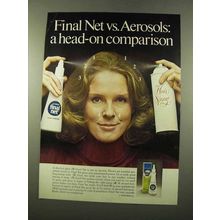 1975 Clairol Final Net Hair Spray Ad - Head-on