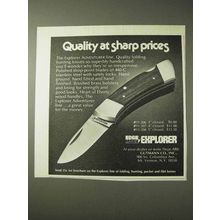 1977 Gutmann Edge Mark Explorer Knife Ad - Sharp Prices