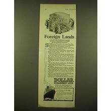 1924 Dollar Steamship Line Ad - Foreign lands