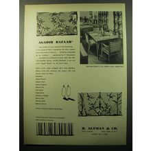 1950 B. Altman Fabrics Advertisement - Agadir Bazaar
