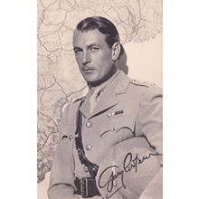 Gary Cooper Pre Printed Antique Signed Postcard